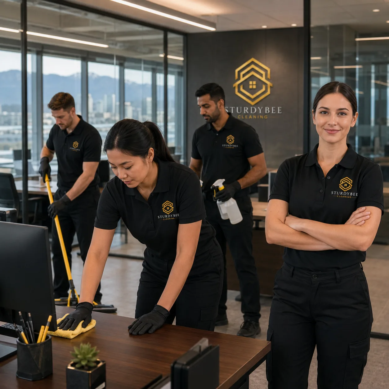 Clean, professional office workspace — SturdyBee commercial cleaning services for Metro Vancouver businesses